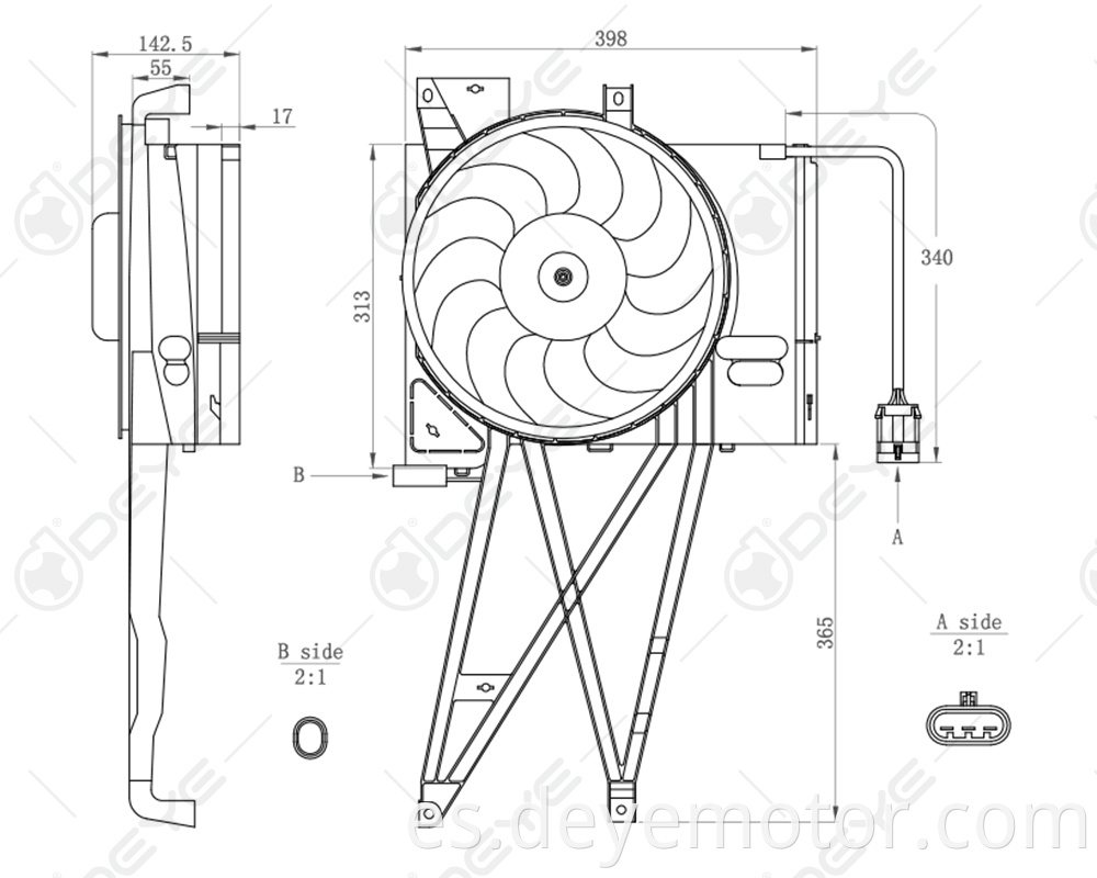 1341155 1341262 escobillas del motor del ventilador de refrigeración del radiador para CHEVROLET OPEL VECTRA VAUXHALL VECTRA